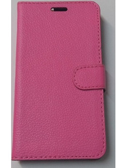 Sony Xperia E4g - Δερμάτινη Stand Θήκη Πορτοφόλι Με Πίσω Κάλυμμα Σιλικόνης Ρόζ (OEM)