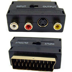 20 Pins Scart Aρσενικό σε 3 RCA 4 Pin S-Video Μετατροπέας