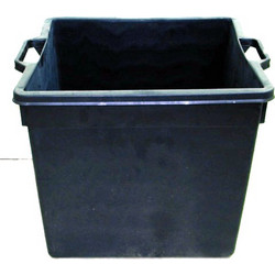 Κουβάς Πλαστικός Τετράγωνος Μαύρος 25235 50L