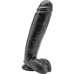 ToyJoy Get Real 10" Ρεαλιστικό Dildo με Βεντούζα & Όρχεις 25cm Μαύρο