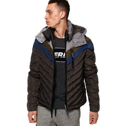 Superdry Chevron Fuji Ανδρικό Μπουφάν Χειμωνιάτικο Puffer Ανθρακί M50022LR-HSR