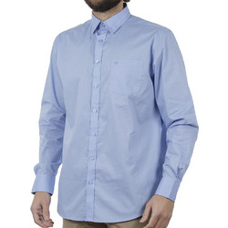 Rebase Ανδρικό Πουκάμισο Λινό Μακρυμάνικο Slim Fit Γαλάζιο RGS-534