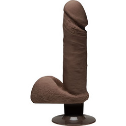 Doc Johnson The Pefect D Vibrating 7" Ρεαλιστικός Δονητής 18cm Chocolate