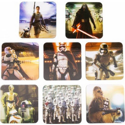 Paladone Σουβέρ Μεταλλικά 3D Star Wars VII 8 Τεμάχια