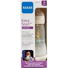 Mam Easy Start Πλαστικό Μπιμπερό με Θηλή Σιλικόνης κατά των Κολικών 2m+ Frog 260ml