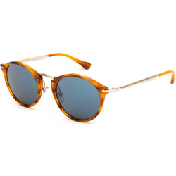 Persol 3166S 105971 Ανδρικά Γυαλιά Ηλίου Στρογγυλά Κοκάλινα Μεταλλικά Ταρταρούγα με Μαύρο Degradee Φακό