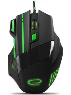 Esperanza MX201 Wolf Ενσύρματο Gaming Ποντίκι 2400 DPI Black Green
