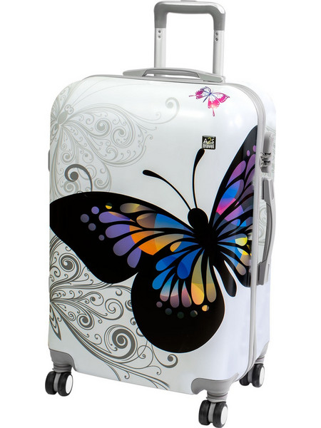 A2S Butterfly Βαλίτσα Μεσαία 65x40x28cm με 4 Ρόδες Λευκή