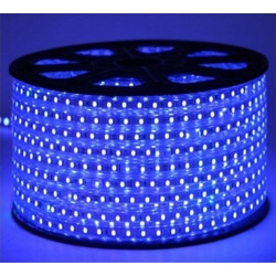LED Ταινία 230V 9W/m 60Led/m 5050 865LM/m Αδιάβροχη IP65 Dimmable Μπλε