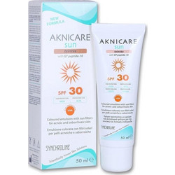 Synchroline Aknicare Sun Αντηλιακή Κρέμα Προσώπου με Χρώμα SPF30 50ml