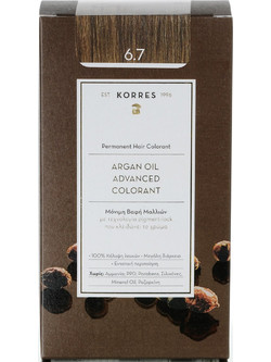 Korres Argan Oil Advanced Colorant 6.7 Κακάο Μόνιμη Βαφή Μαλλιών Χωρίς Αμμωνία 50ml