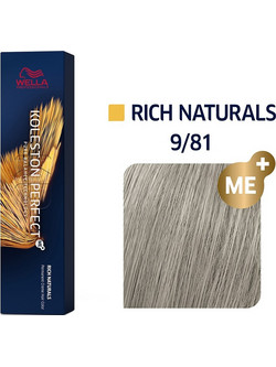 Wella Koleston Perfect Me+ Rich Naturals 9/81 Ξανθό Πολύ Ανοιχτό Περλέ Σαντρέ Μόνιμη Βαφή Μαλλιών 60ml