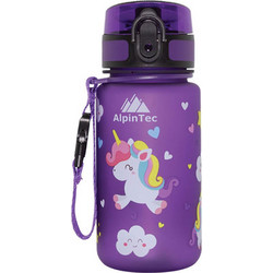 AlpinPro AlpinTec Kids Unicorn Παιδικό Μπουκάλι Πλαστικό BPA Free με Καλαμάκι Μωβ 350ml