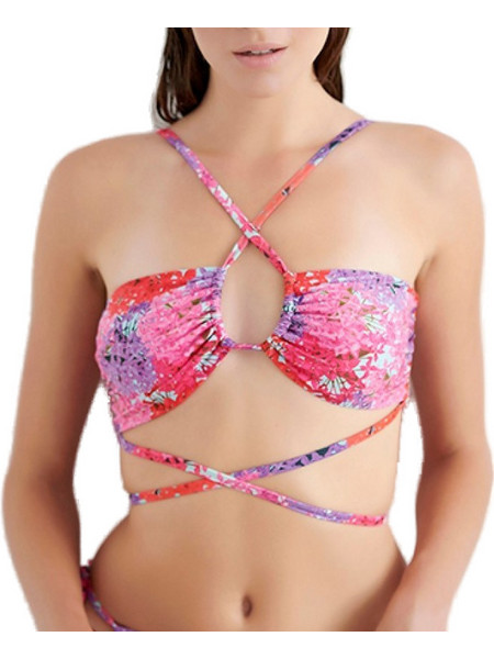 BLU4U Bikini Top Floral Ροζ 23366017-09