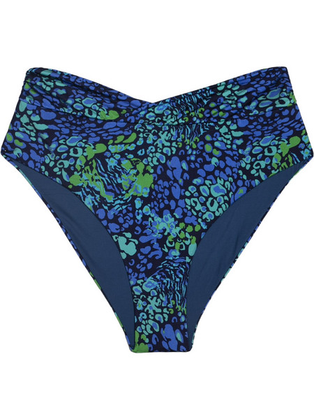Rock Club Ψηλόμεσο Bikini Slip Floral Navy Μπλε BP-1716