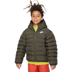 Nike Αθλητικό Παιδικό Μπουφάν Χειμωνιάτικο Puffer Χακί FD2845-325