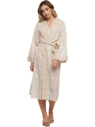 Inart Ble Κιμονό 5-41-230-0161 Beige