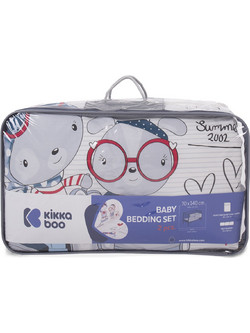 KikkaBoo Love Rome Σετ Κούνιας 60x120cm White 3τμχ