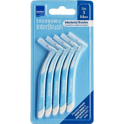 InterMed Ergonomic Μεσοδόντια Βουρτσάκια 0.6mm Μπλε 5τμχ