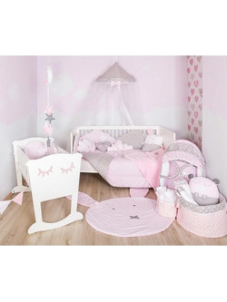 Baby Star Cloud Σετ Λίκνου Pink 3τμχ