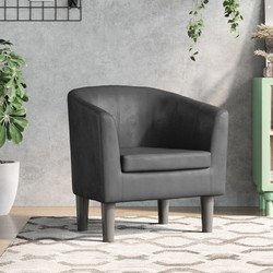 vidaXL Πολυθρόνα Δερματίνη Γκρι 356486