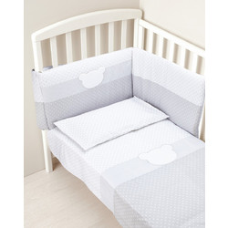 Prenatal Bear Σετ Κούνιας White/Grey 4τμχ