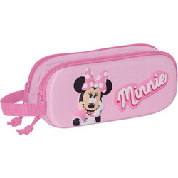 Safta Minnie Mouse 3D Κασετίνα με 2 Θήκες Ροζ 842362512