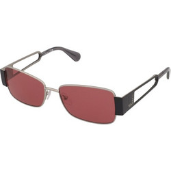 Max & Co MO0070 14S Γυαλιά Ηλίου Ορθογώνια Μεταλλικά Μαύρα με Ροζ Polarized Φακό