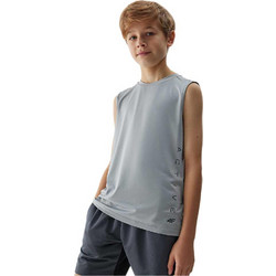 4F Παιδικό T-Shirt Αμάνικο Γκρι JWSS24-TFTSM692-27S