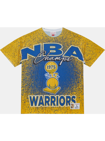 Mitchell & Ness Golden State Warriors Champ City Sublimated Ανδρικό Αθλητικό T-Shirt Κίτρινο TCRW5925-GSWYYPPPMT