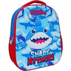 Must Shark Attack Σχολική Τσάντα Πλάτης Νηπιαγωγείου Μπλε 585703