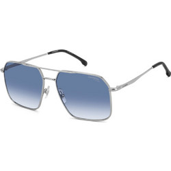 Carrera CA333S 6LB08 Ανδρικά Γυαλιά Ηλίου Τετράγωνα Μεταλλικά Ασημί με Μπλε Polarized Φακό