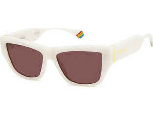 Polaroid Eyewear PLD6210SX VK6/KL Γυαλιά Ηλίου Τετράγωνα Κοκάλινα Λευκά με Καφέ Polarized Φακό