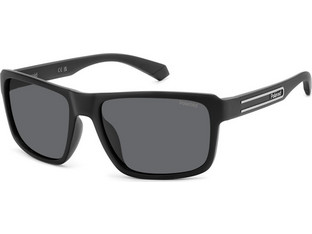 Polaroid Eyewear PLD2158S 807M9 Ανδρικά Γυαλιά Ηλίου Τετράγωνα Κοκάλινα Μαύρα με Μαύρο Polarized Φακό