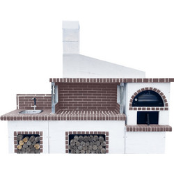 Sxistolithos 05000 Χτιστή Ψησταριά με Φούρνο και Νεροχύτη 335cm