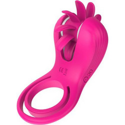 Toyz4lovers Elys Mind Blower Ελαστικό Δαχτυλίδι Πέους & Όρχεων Σιλικόνης με Δόνηση 3.7cm Ροζ