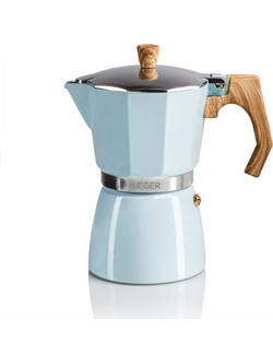 Haeger Moka Pot Μπρίκι Espresso 6Cups Μπλε