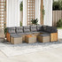 vidaXL Σετ Σαλόνι Κήπου Rattan 10τμχ Μπεζ 3228229