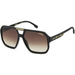Carrera CA01S 00386 Ανδρικά Γυαλιά Ηλίου Aviator Κοκάλινα Μαύρα με Καφέ Degradee Φακό