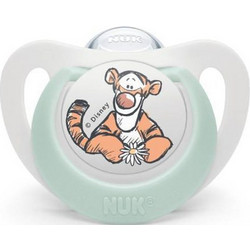 Nuk Star Disney Winnie The Pooh Tiger Ανατομική Ορθοδοντική Πιπίλα Σιλικόνης 6-18m Λευκό