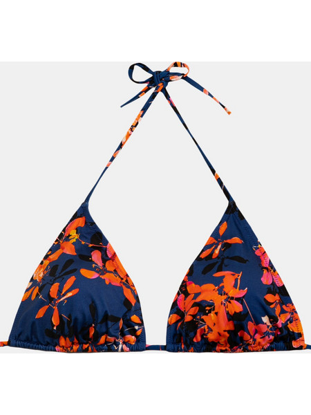 Rock Club Bikini Top Τριγωνάκι Floral Navy Μπλε Κόκκινο BP-1642