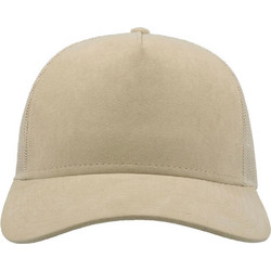 Atlantis Headwear Rapper Suede Καπέλο Jockey με Δίχτυ Snapback Υφασμάτινο Nude