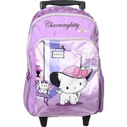 SunCe Hello Kitty Σχολική Τσάντα Τρόλεϊ Δημοτικού Λιλά CRU-5525