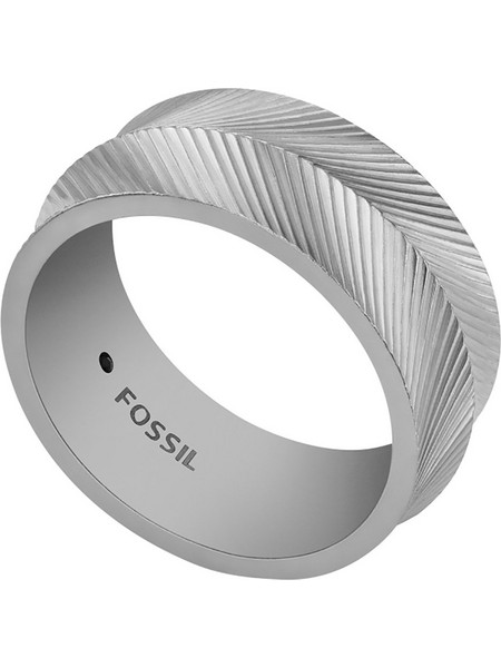 Fossil Ανδρικό Δαχτυλίδι Βεράκι από Ατσάλι Ασημί JF04568040