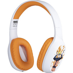 Konix Naruto Ασύρματο Gaming Headset Over Ear White Orange