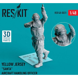 Reskit Models Jersey Yellow Jersey Santa Aircraft Handling Officer Ρητίνης Φιγούρα Μοντελισμού 1:48
