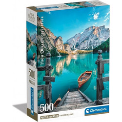 Puzzle Clementoni Compact Box High Quality Collection Λίμνη Braies 500 Κομμάτια