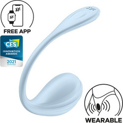 Satisfyer Smooth Petal G-Point Sky Δονητής Egg για Ζευγάρια με App Control Μπλε