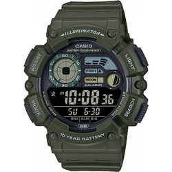 Casio Ψηφιακό Ανδρικό Ρολόι Χρονογράφος με Μαύρο Καουτσούκ Λουράκι WS-1500H-3BVEF