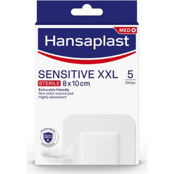 Hansaplast Sensitive XXL Αποστειρωμένες Αυτοκόλλητες Γάζες 8x10cm 5τμχ